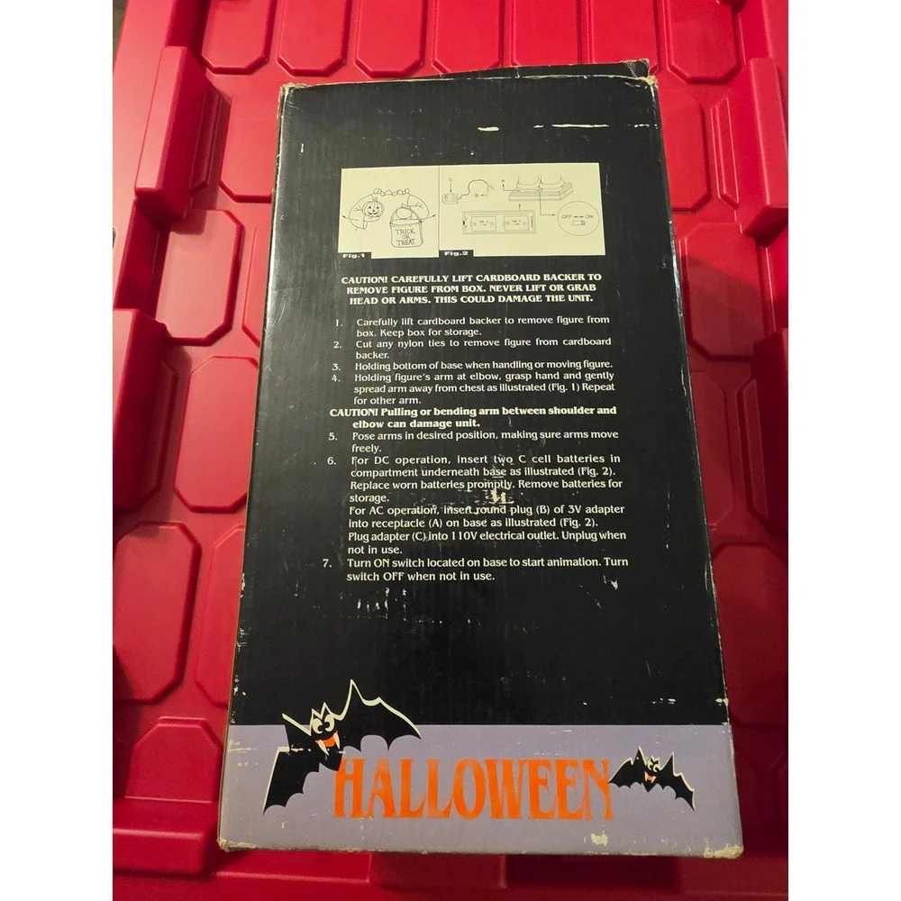 Vintage‎ Motion-ettes Halloween Animated Kid Tiger Costume Illuminated Telco Box